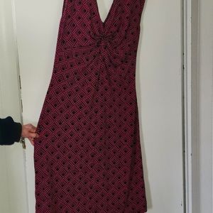 Pink and black dress tank dress